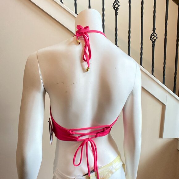 NWT Vince Camuto Women's Swim Top in Dragon Fruit, Size Large - Picture 10 of 14